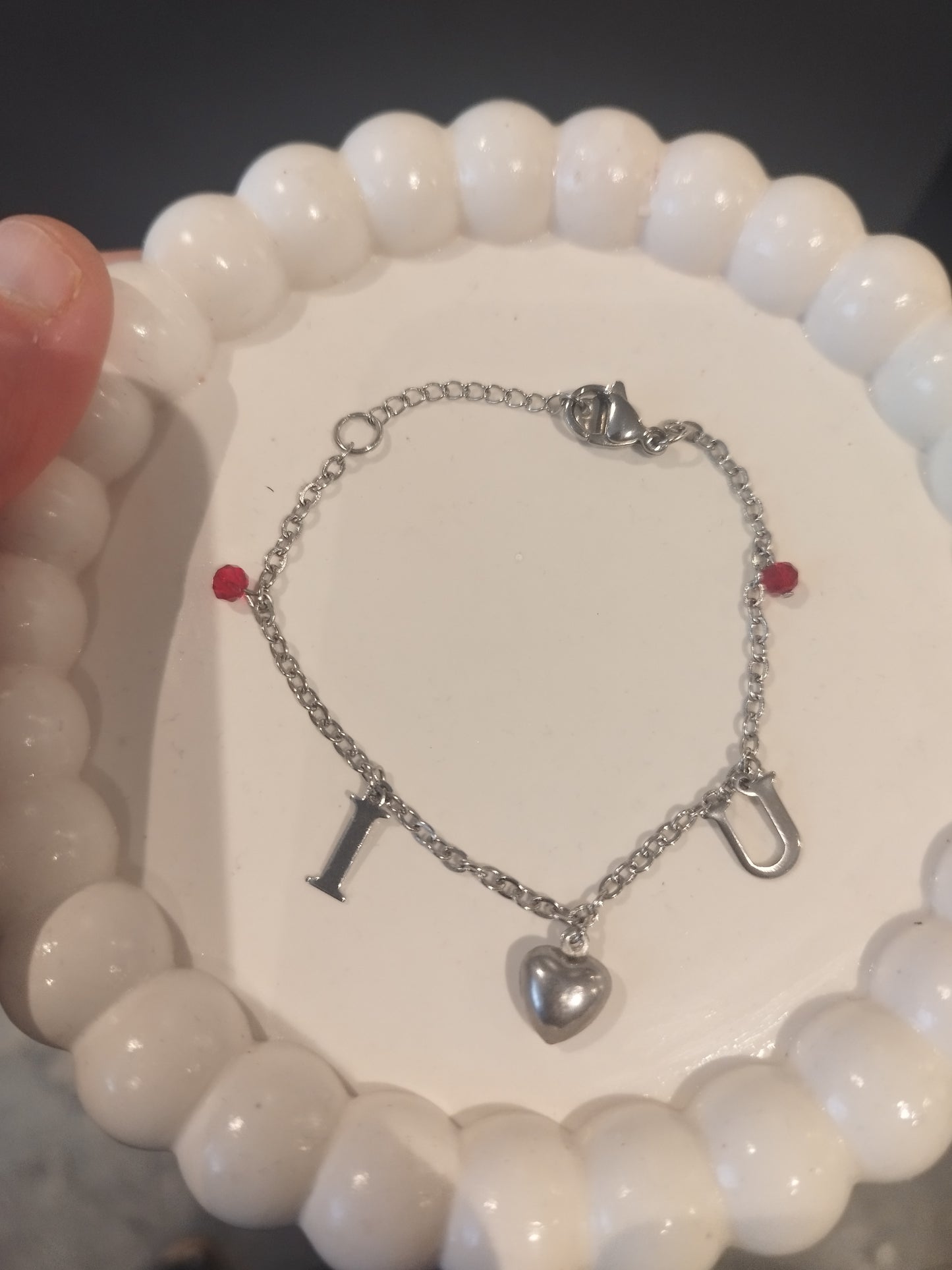 Bougie bijou orchidée blanche (bracelet argenté)