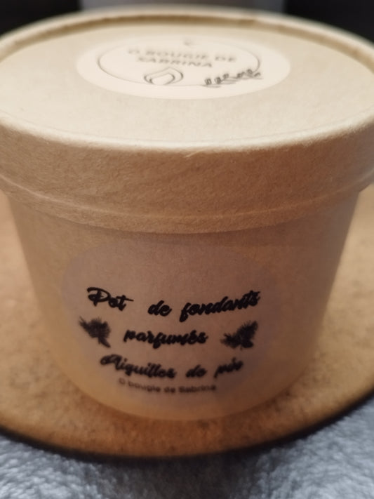 Pot de  fondants  parfumées 100 gr ,parfum aiguilles de pin