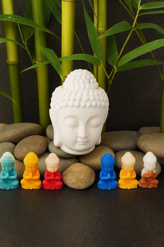 Sur commande ! Coffret de 6 bouddhas( brûleur disponible dans la collection des brûleurs à fondants)