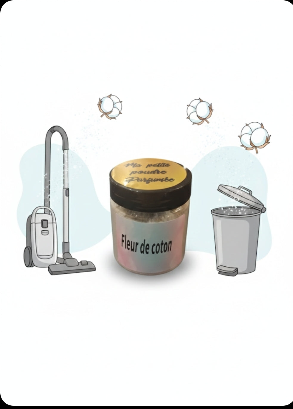 poudre parfumée aspirateur parfum fleur de coton