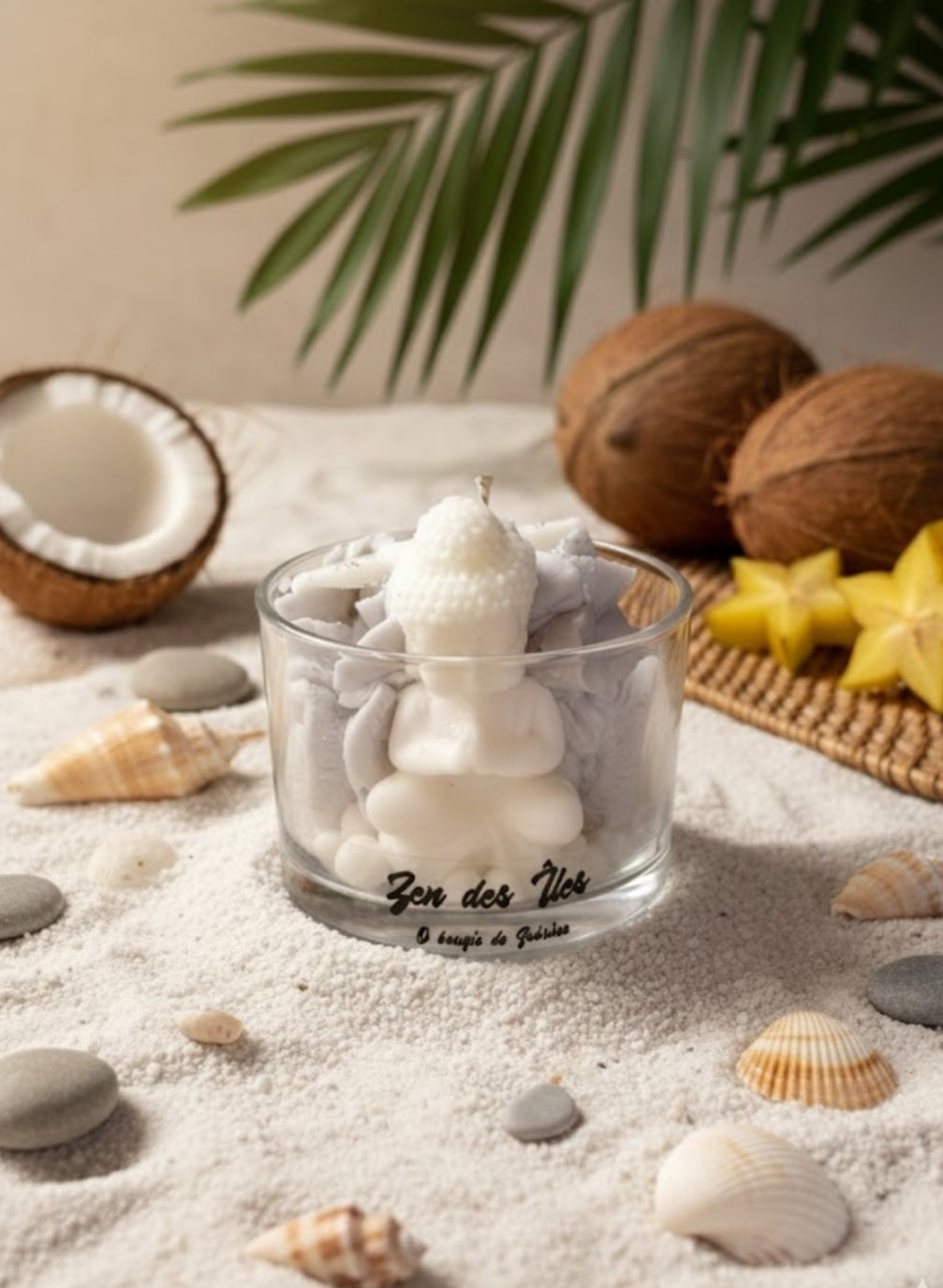 Bougie : Zen des îles   parfum pets de singe