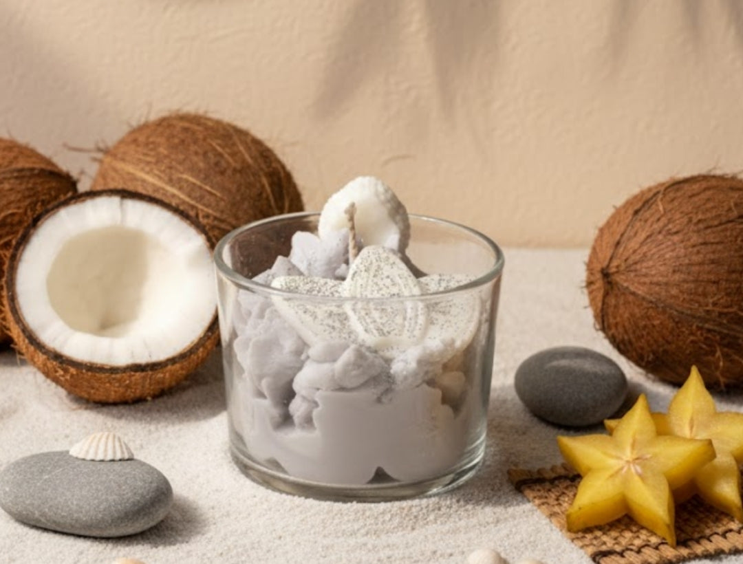 Bougie : Zen des îles   parfum pets de singe