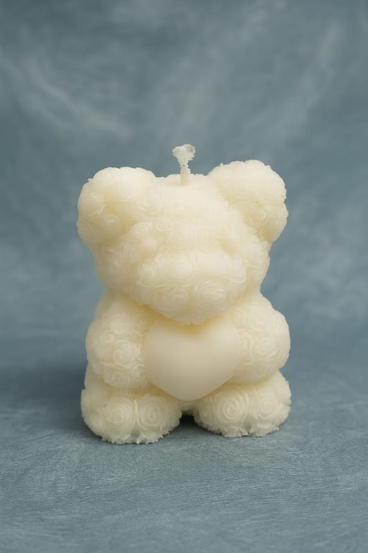 petit ourson fleurs de coton