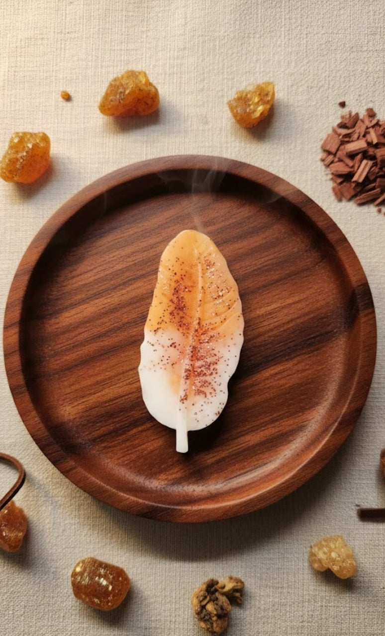 fondant plume ambre chaud