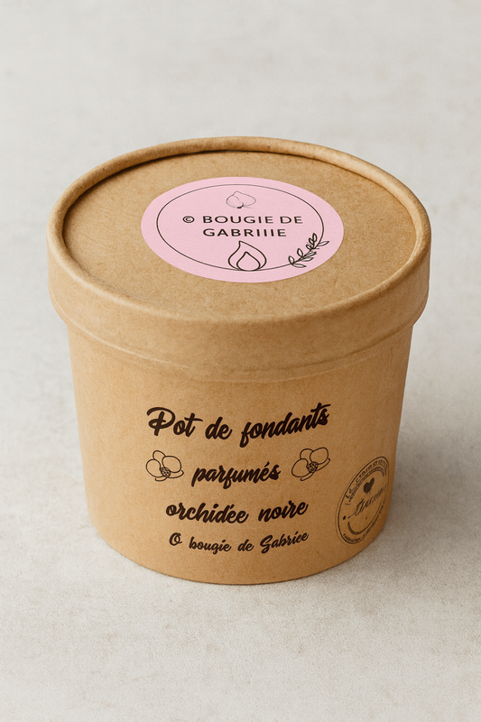 Pot de 100 gr de fondants  parfumés orchidée noire