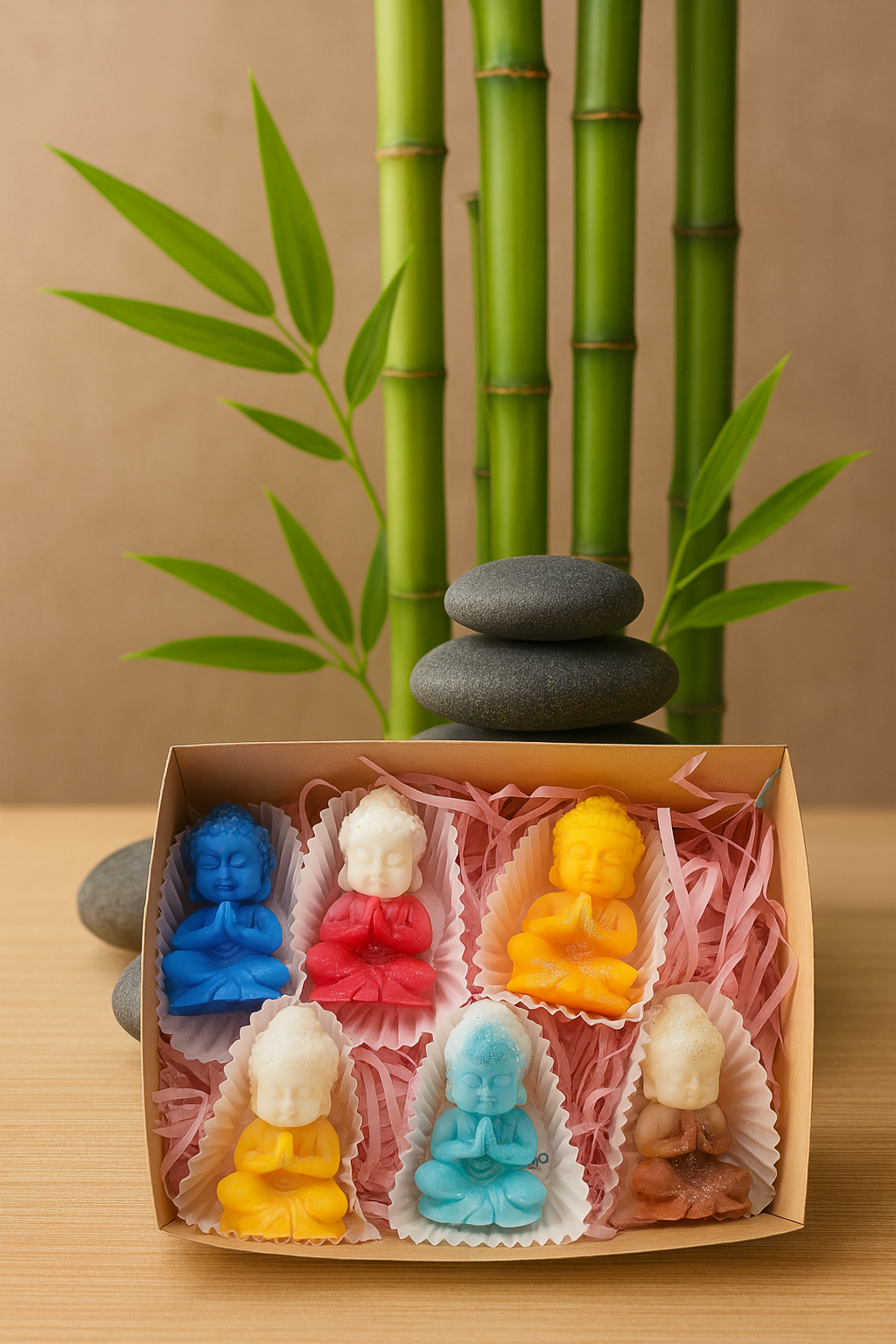 Sur commande ! Coffret de 6 bouddhas( brûleur disponible dans la collection des brûleurs à fondants)